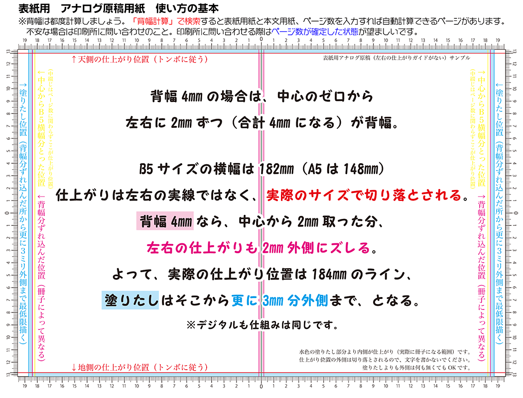 表紙用　アナログ原稿用紙の使い方